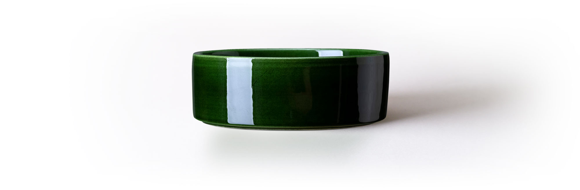 Bergs Potter. Hoff Saucer Emerald Green. Indoor