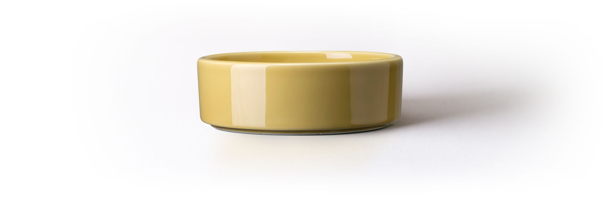 Bergs Potter. Hoff Saucer Pale Yellow Glazed. Interior