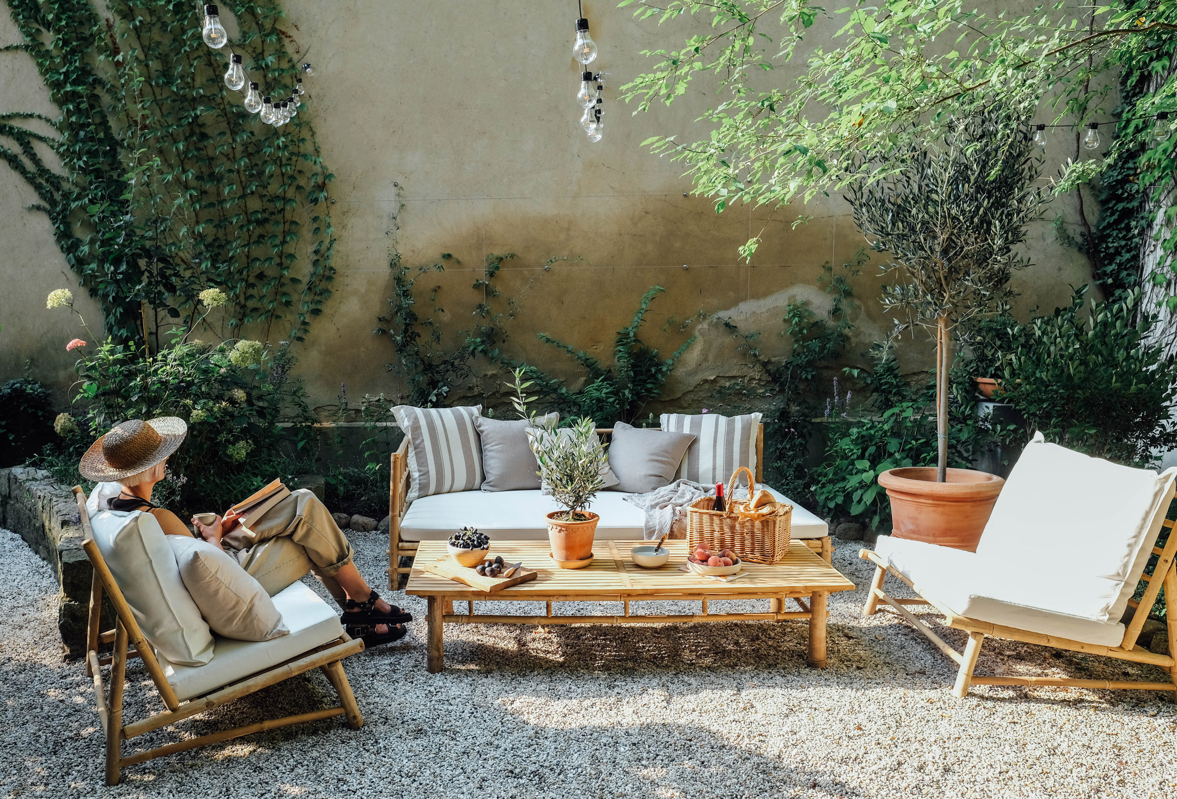 Laura and Nora's garden retreat. Filled with Bergs Potter